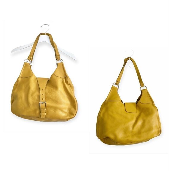 Prada yellow tumbled Daino leather shoulder bag,‎ Large - Picture 1 of 16